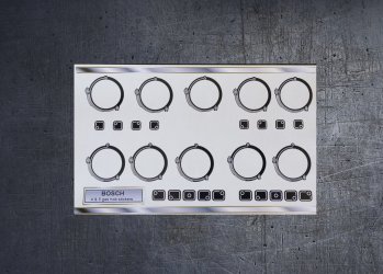 (image for) Bosch 4 and 5 gas burner hob compatible sticker set.