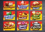 (image for) T1 Catering stickers mixed types.