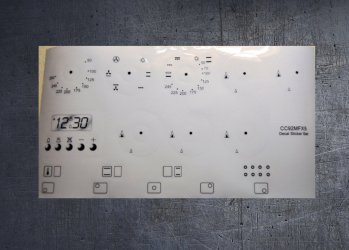 (image for) Smeg CC92MFX5 compatible fascia sticker set.