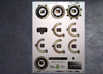 (image for) Rangemaster Classic deluxe 90 dual fuel compatible fascia sticker set.