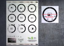 (image for) Rangemaster Classic deluxe 90 Electric compatible fascia sticker set, 62mm icons.