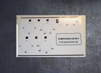 (image for) AEG COMPETENCE D2100-4 compatible fascia sticker set.
