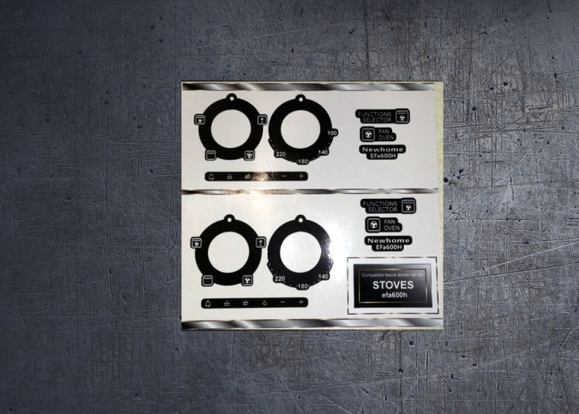 (image for) Stoves Newhome EFa600H compatible panel fascia sticker set. - Click Image to Close