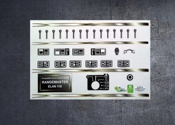 (image for) Rangemaster Elan 110 Compatible fascia sticker set.