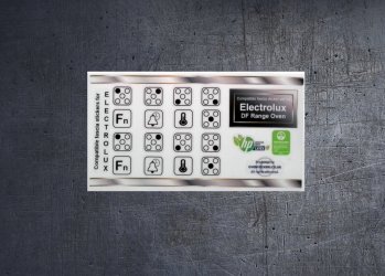 (image for) Electrolux duel fuel range oven compatible fascia stickers.