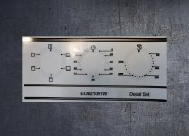 (image for) Electrolux EOB21001W compatible panel fascia sticker set.