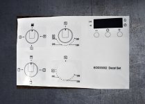 (image for) Electrolux EOD33002 compatible fascia sticker set.