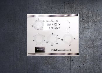 (image for) Whirlpool FCSM9 compatible panel fascia sticker set.