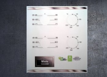 (image for) Miele H4020BM Compatible fascia sticker set x2.