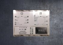 (image for) Bosch HBC84E653B compatible fascia sticker set.