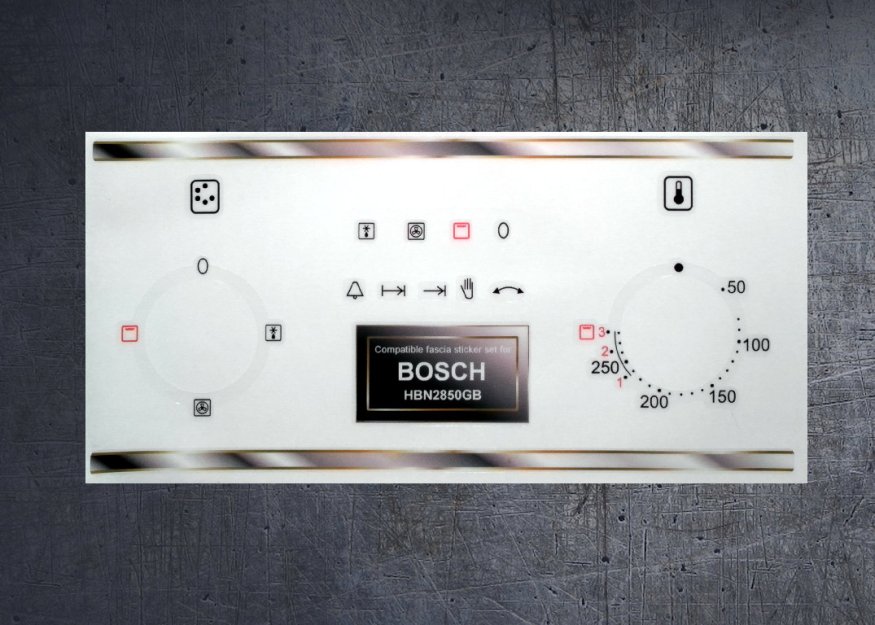 (image for) Bosch HBN2850GB compatible fascia sticker set. - Click Image to Close