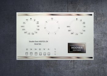 (image for) Hoover HDO725/1X oven, compatible fascia sticker set.