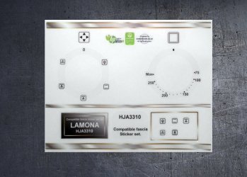 (image for) Lamona HJA3310 compatible oven fascia sticker set.