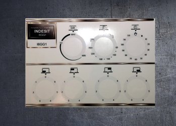 (image for) INDESIT I6GG1 compatible cooker front panel sticker set.