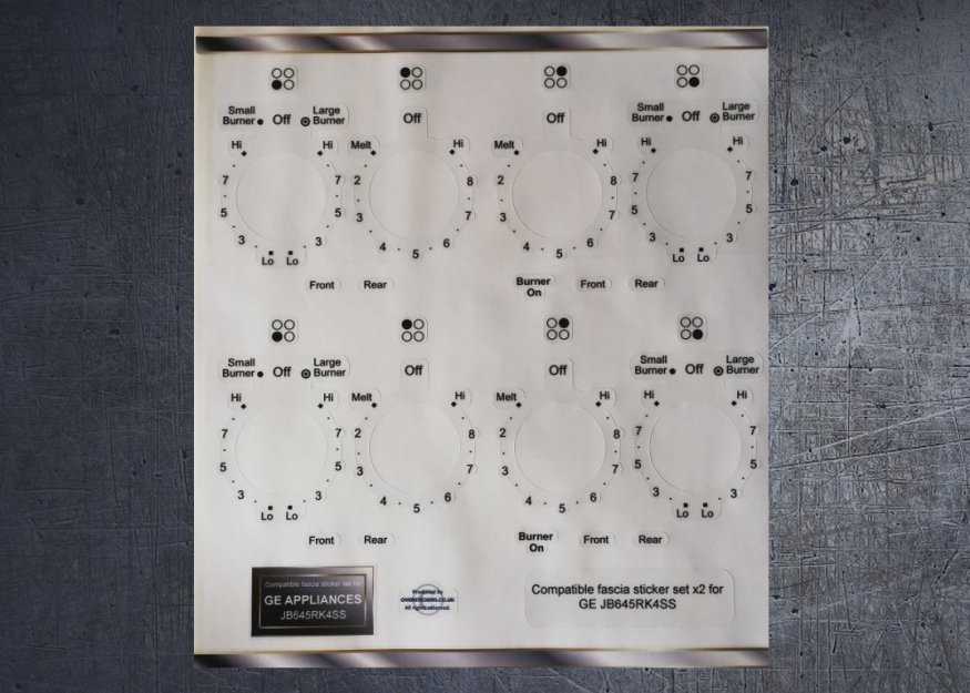 (image for) GE Appliances JB645RK4SS Compatible fascia sticker set. - Click Image to Close