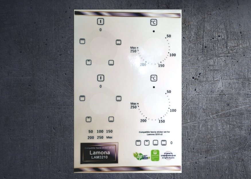 (image for) Lamona LAM3210 Compatible fascia sticker set x2. - Click Image to Close