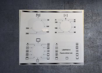 (image for) Logik LBFMX14 compatible panel fascia sticker set.