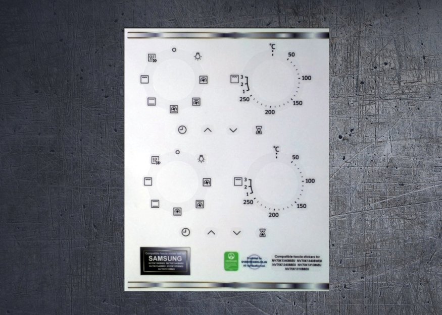 (image for) SAMSUNG NV70K1340BS, NV70K1310BS compatible fascia sticker set. - Click Image to Close