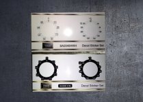 (image for) HOTPOINT SA2540HWH, SA4544HIX, SA2540HBL compatible fascia sticker set.
