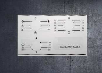 (image for) Smeg SA410X compatible panel fascia sticker set.