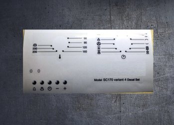 (image for) Smeg SC170 compatible panel fascia sticker set.