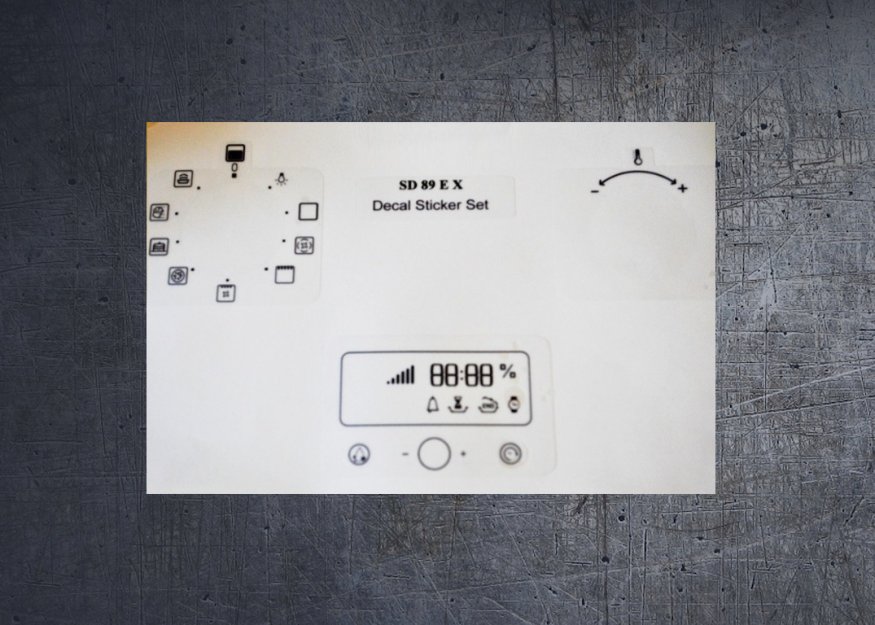 (image for) Hotpoint Oven SD 89 E X compatible fascia sticker set. - Click Image to Close
