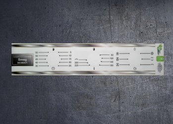 (image for) Smeg SE380X/1 compatible panel fascia sticker set.