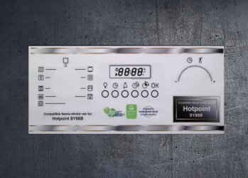 (image for) Hotpoint SY86B compatible fascia sticker set.