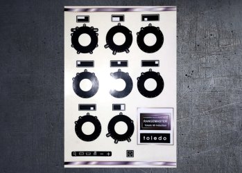 (image for) Rangemaster Toledo 90 Induction compatible fascia stickers set.
