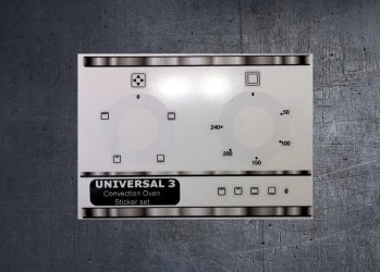 (image for) Universal convection oven stickers.