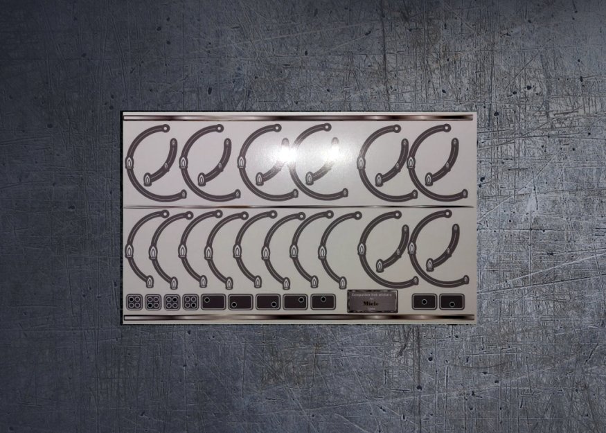 (image for) Universal Gas Hob Stickers Compatible with Miele hobs and more.. - Click Image to Close