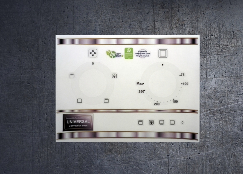 (image for) Universal convection oven compatible panel fascia sticker set. - Click Image to Close