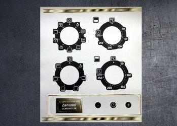 (image for) Zanussi ZOB35471XK Single oven variant compatible sticker set.