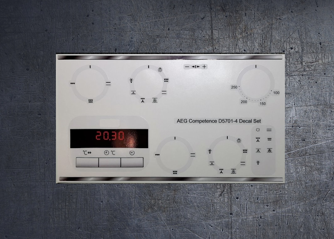 AEG COMPETANCE D5701-4 compatible sticker set, may fit others. AEG COMPETANCE D5701-4 compatible sticker set, may fit others.